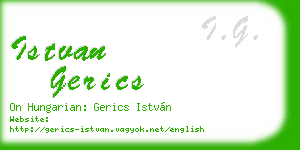 istvan gerics business card