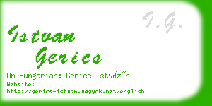 istvan gerics business card